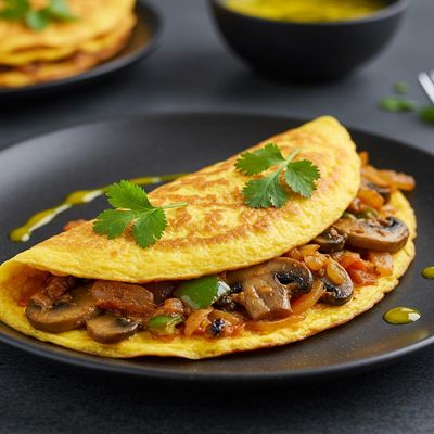 Mushroom Masala Omelette